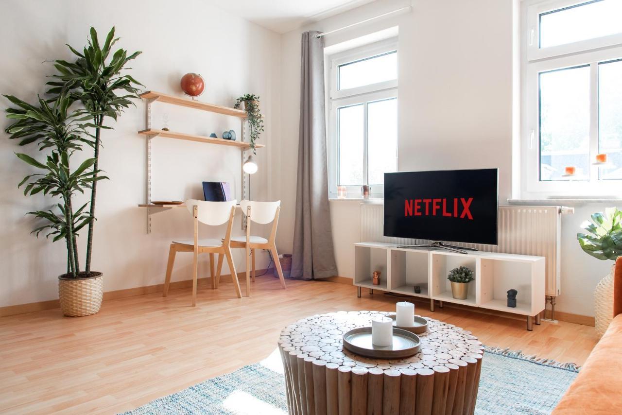 Stilvolles Apartment - Balkon, Netflix, Nespresso, Zentral, Messe Chemnitz Zewnętrze zdjęcie